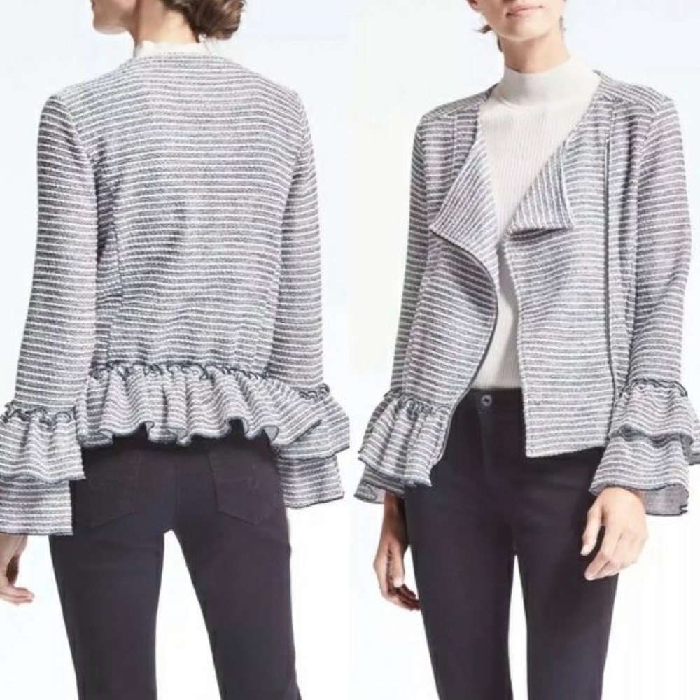 Banana Republic Tiered Ruffle Jacket